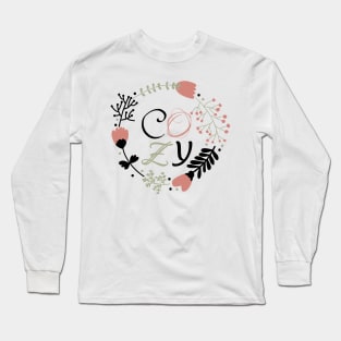 Cozy Country House Design Black Long Sleeve T-Shirt